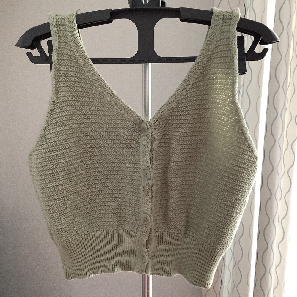 SINCERELY JULES M Knit Crop Top Light Green